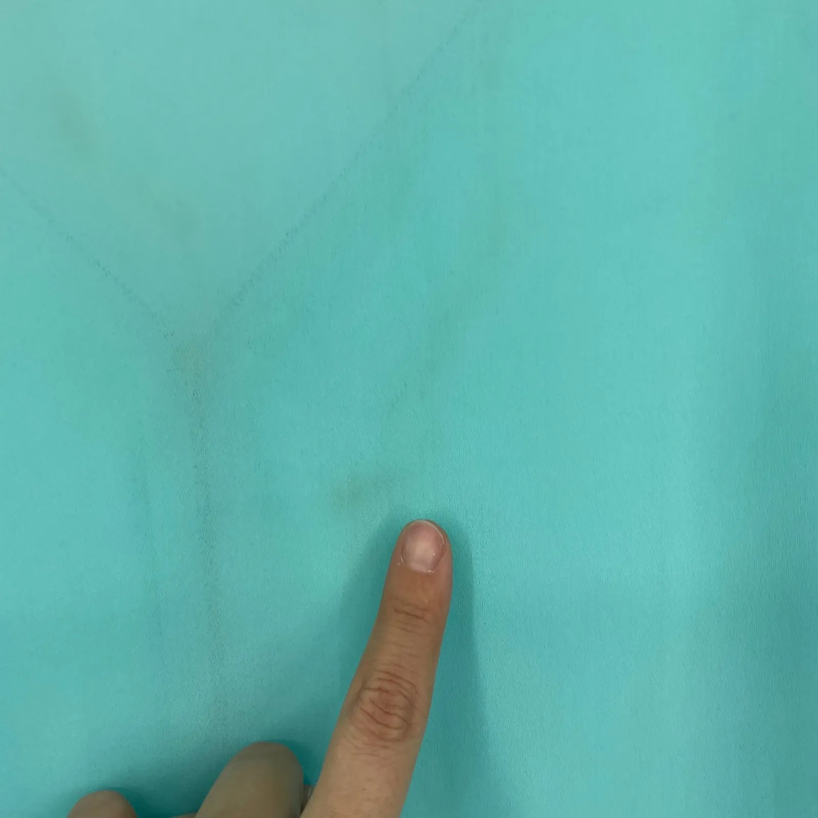 ZAC & RACHEL Turquoise V Neck Half Zip Roll Tab Sleeve Blouse Shirt Top Size S Blue - Image 5