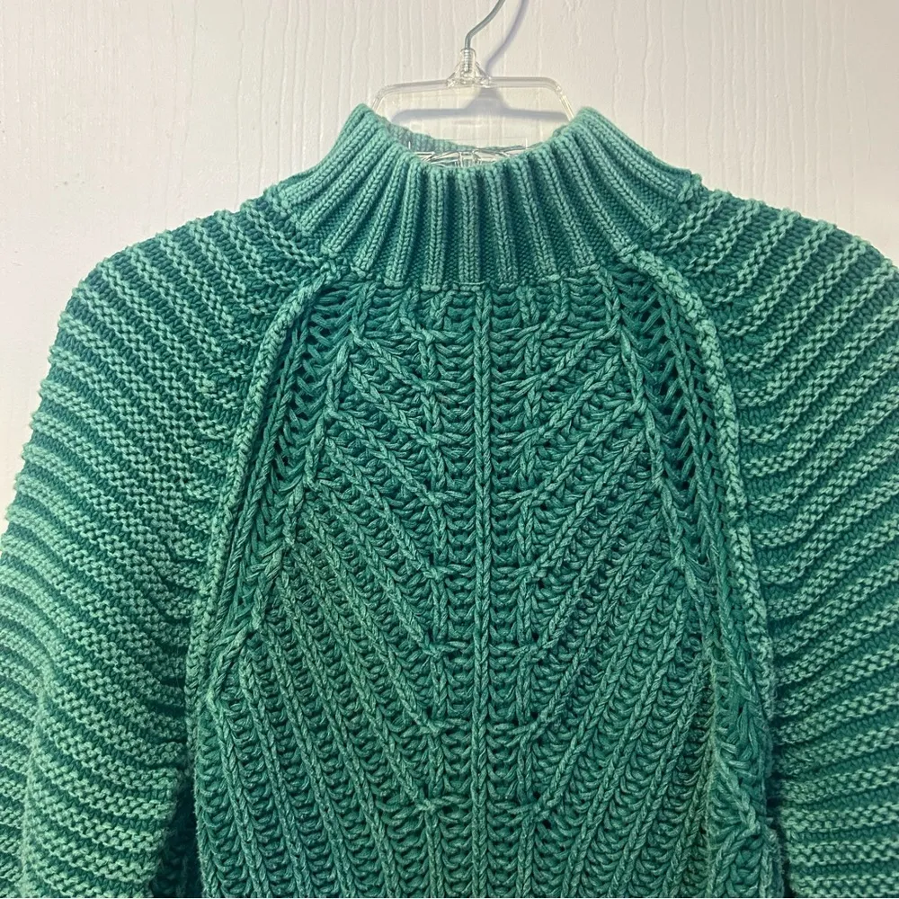 Green Botany Sweetheart Sweater, Size Small - Image 3