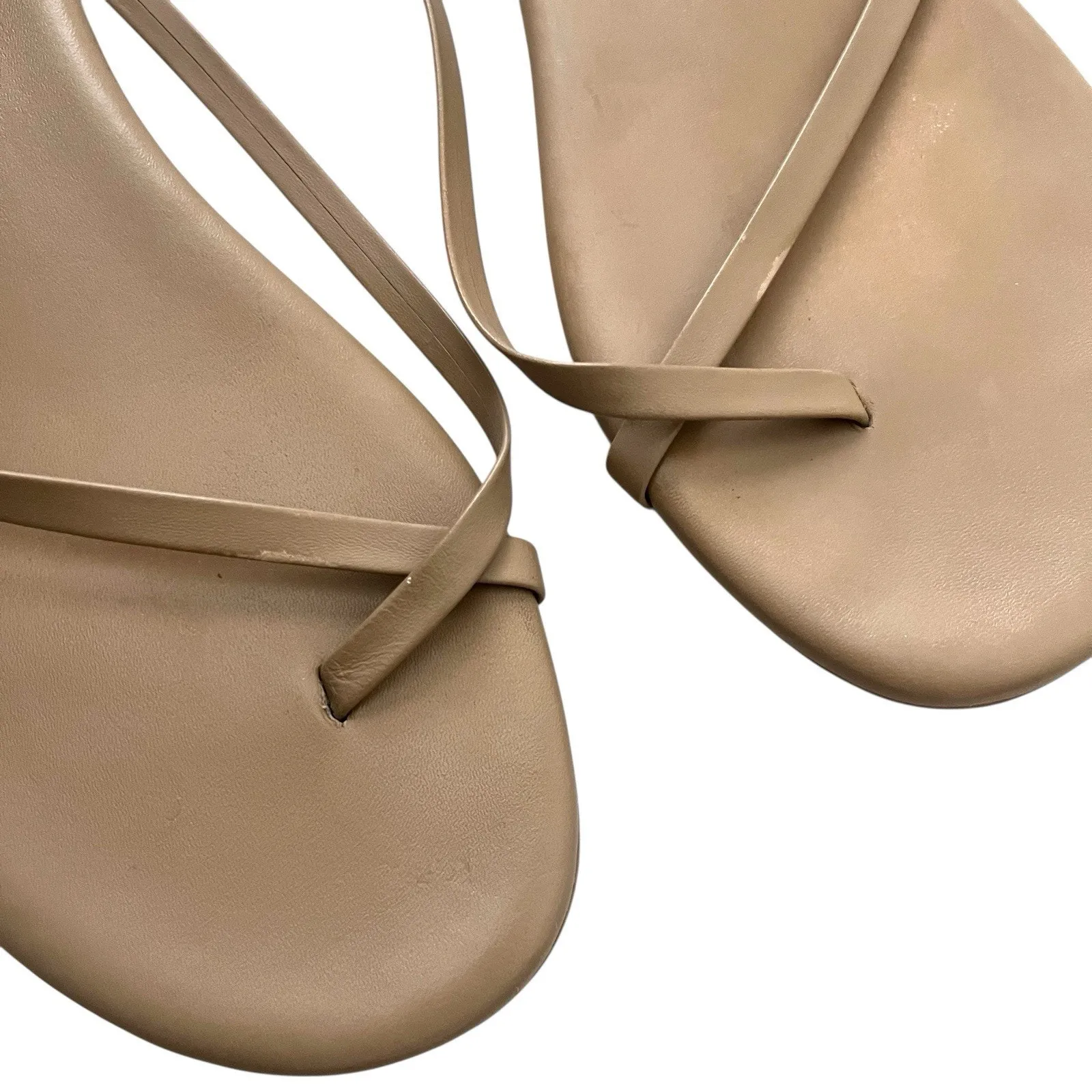 Tkees Riley Nude Criss Cross toe flip flops Sz 11 Cocobutter Sandals Minimalist - Image 5