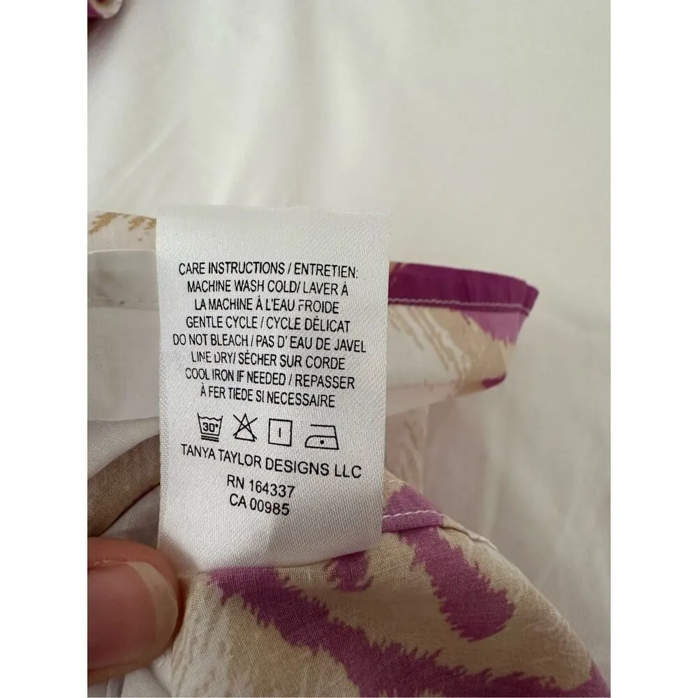 NWT Tanya Taylor Calandra Palm Cotton Shirt In Boysenberry Multi Top Size XXL - Image 10