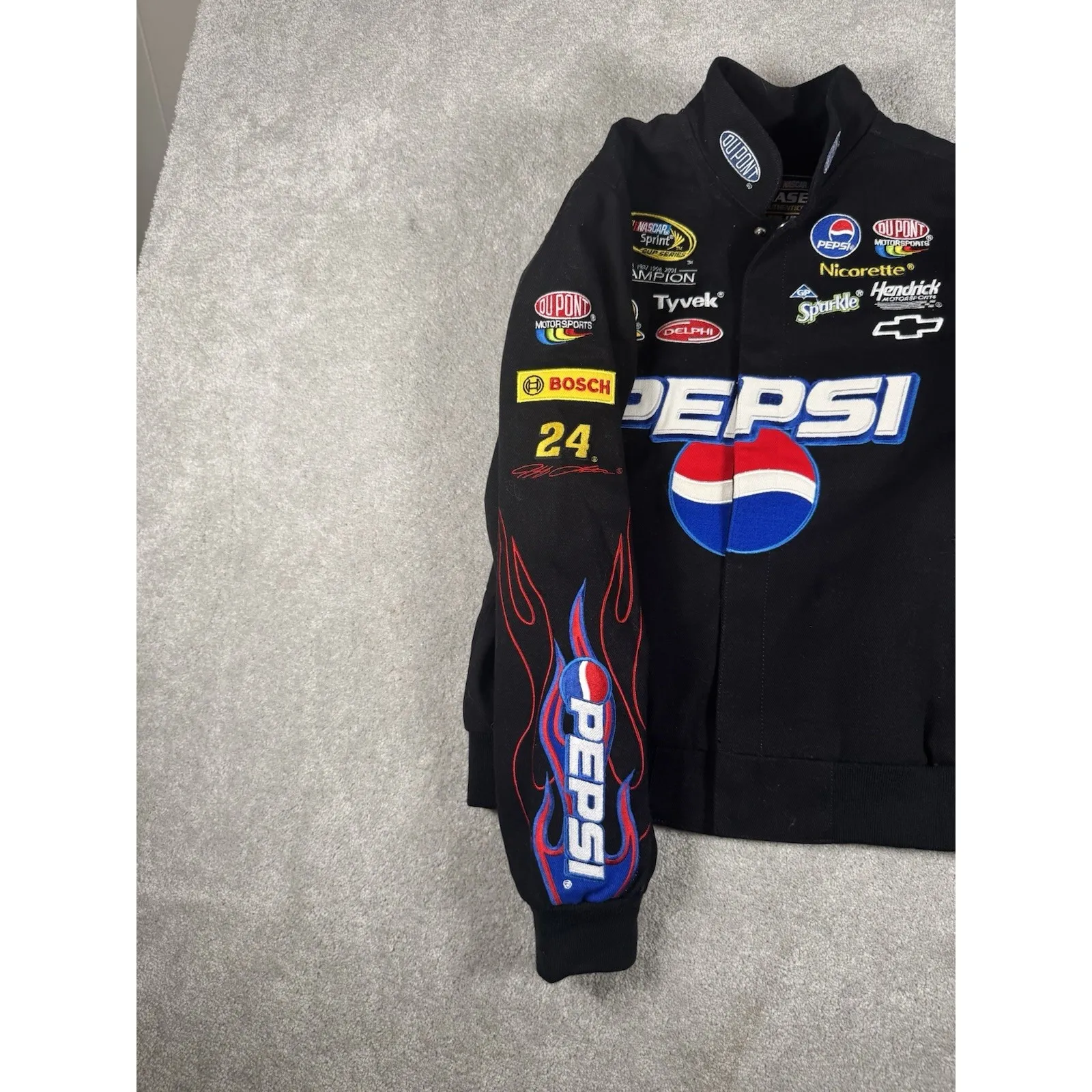 Vintage Chase Authentics Jeff Gordon 24 Pepsi Racing Jacket NASCAR Large Woman - Image 4