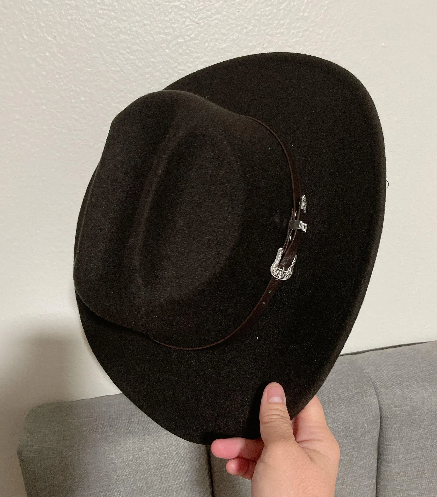 Cowboy Hat Jazz Cap Woolen West Big Brim  - Image 7