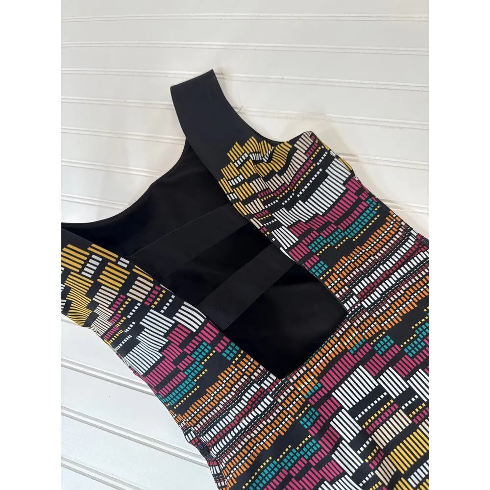 Bebe Black Aztec Sleeveless Bodycon Mini Dress Party Cocktail Womens Size XS - Image 6