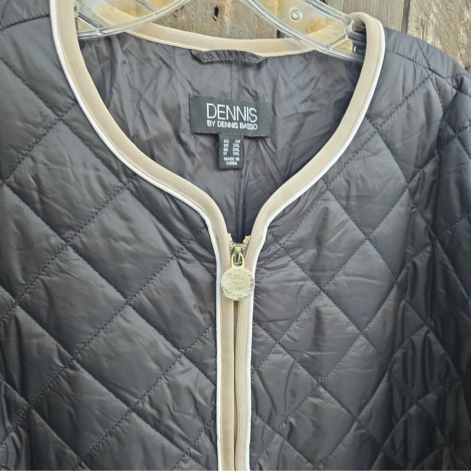 Dennis by Dennis Basso Black Quilted Nylon Insulated Womens Jacket Size 2x - Image 3