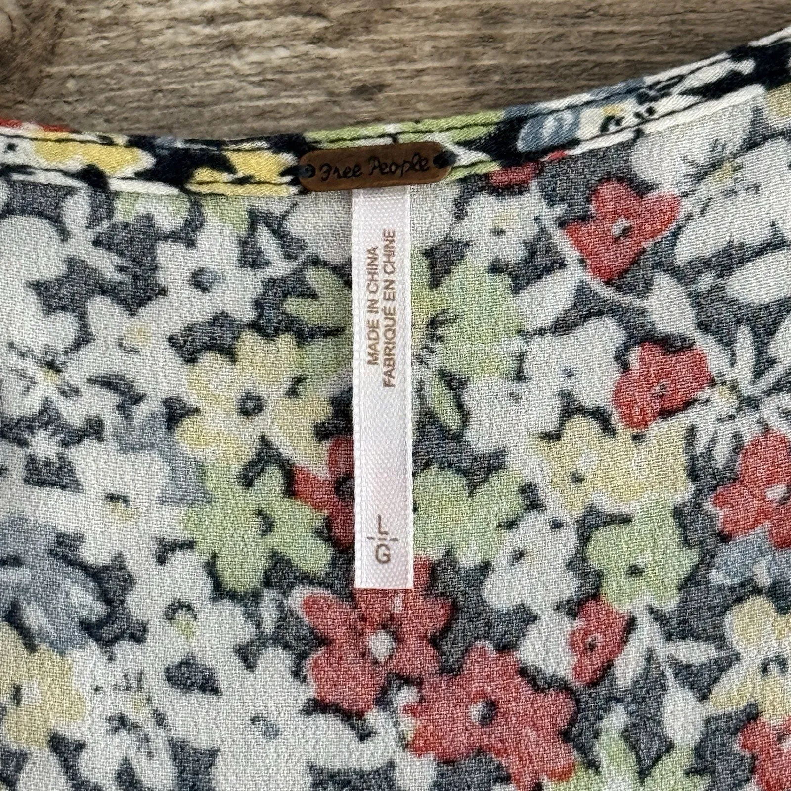 Free People Ruffle Your Feathers Floral Wide Leg Jumpsuit Women’s Large - Image 7