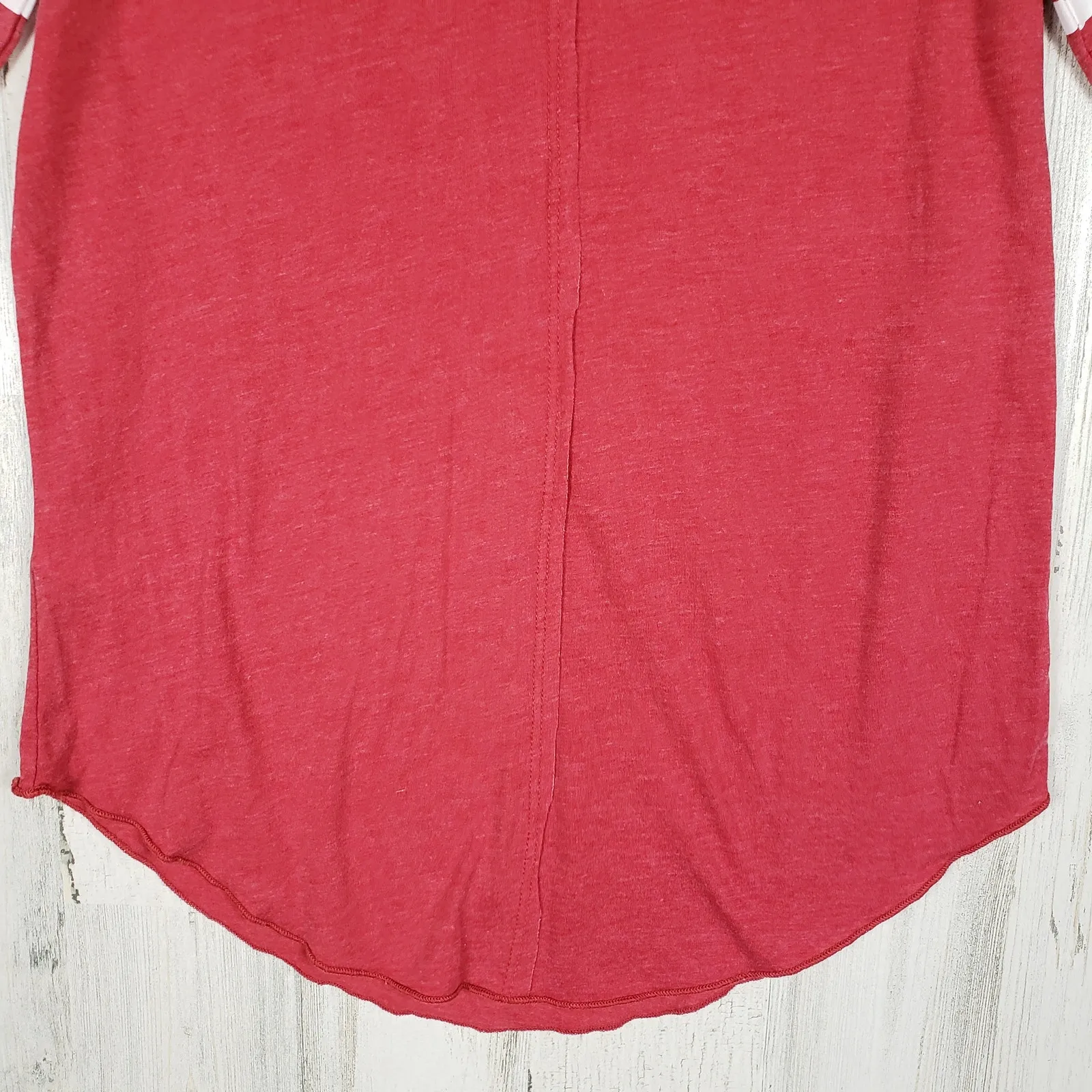 NWT Chaser Red "Presents" Long Sleeve Burnout Graphic Top Women's Size Small - Image 9