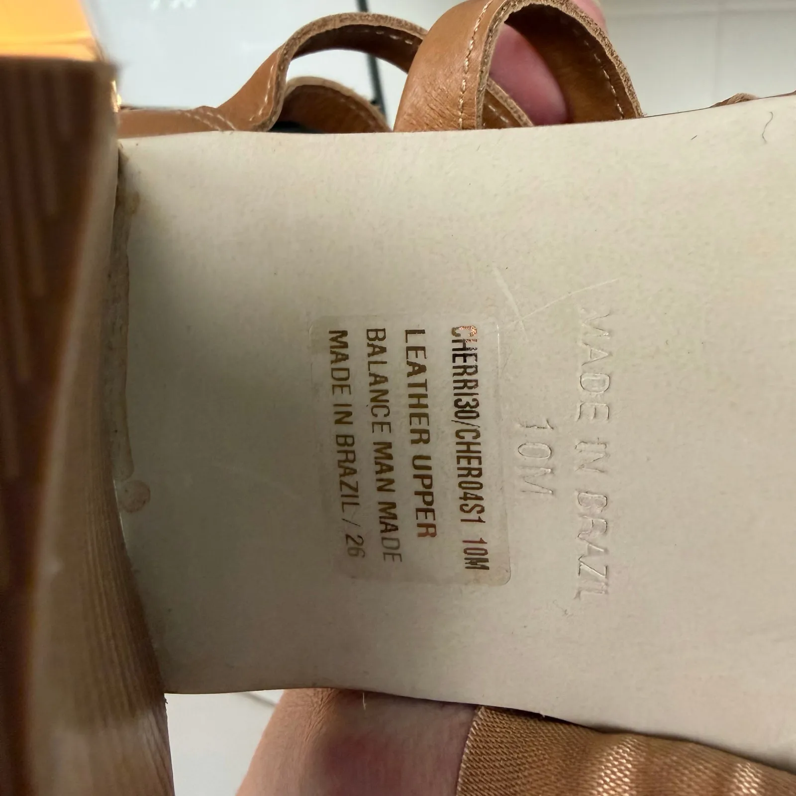 Steve Madden Sandals Size 10 Tan Leather Cherri Block Heel Strappy Heels NEW - Image 6