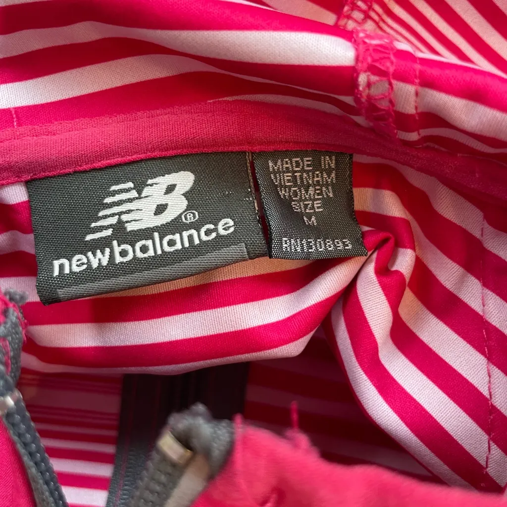 New Balance NB Women’s Full Zip Pink Lined Hoodie Jacket Size Medium - Image 6