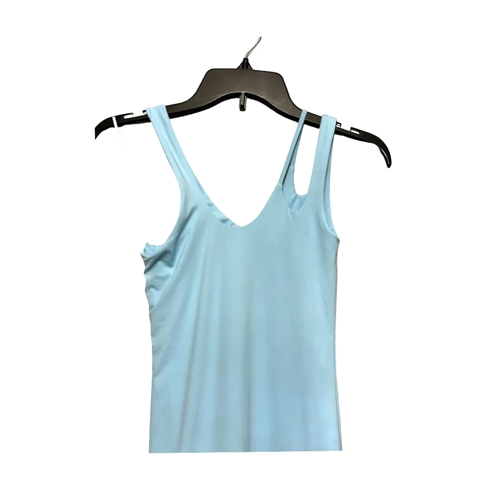 Bardot Bodycon Dress V-Neckline Strap Cut Out Details Stretchable Blue W XS NWOT - Image 3