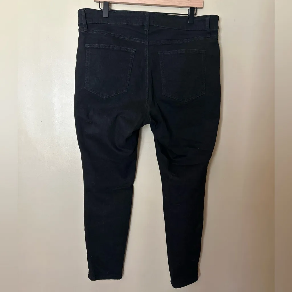 LOFT Plus Black Skinny Slim Jeans Size 16 Like New! - Image 5