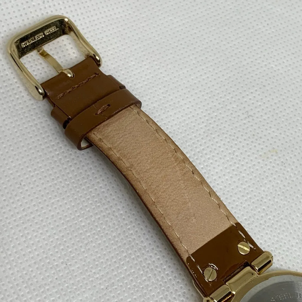 Anne Klein women’s gold tone watch quartz analog 35mm brown running - Image 8