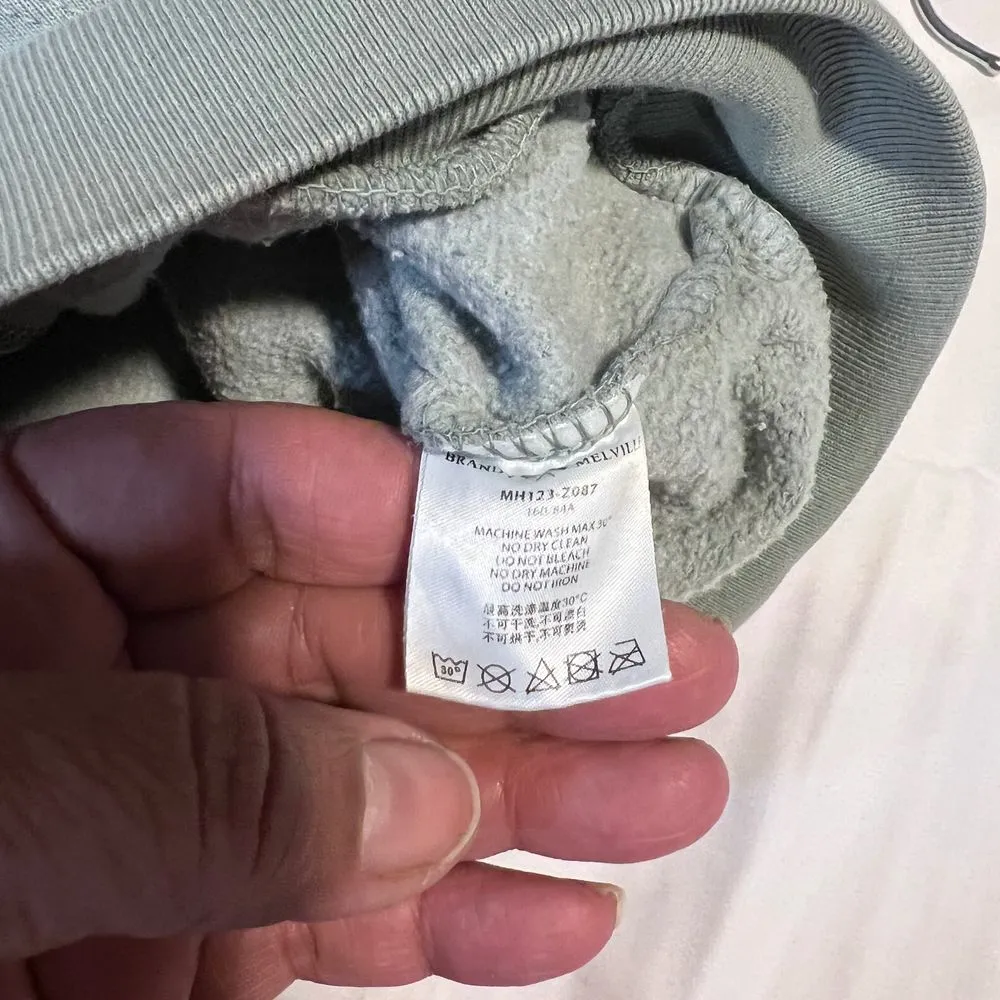 John Galt Sage Green Cropped Zip-Up Hoodie Casual Athletic Sweatshirt‎ - Image 7