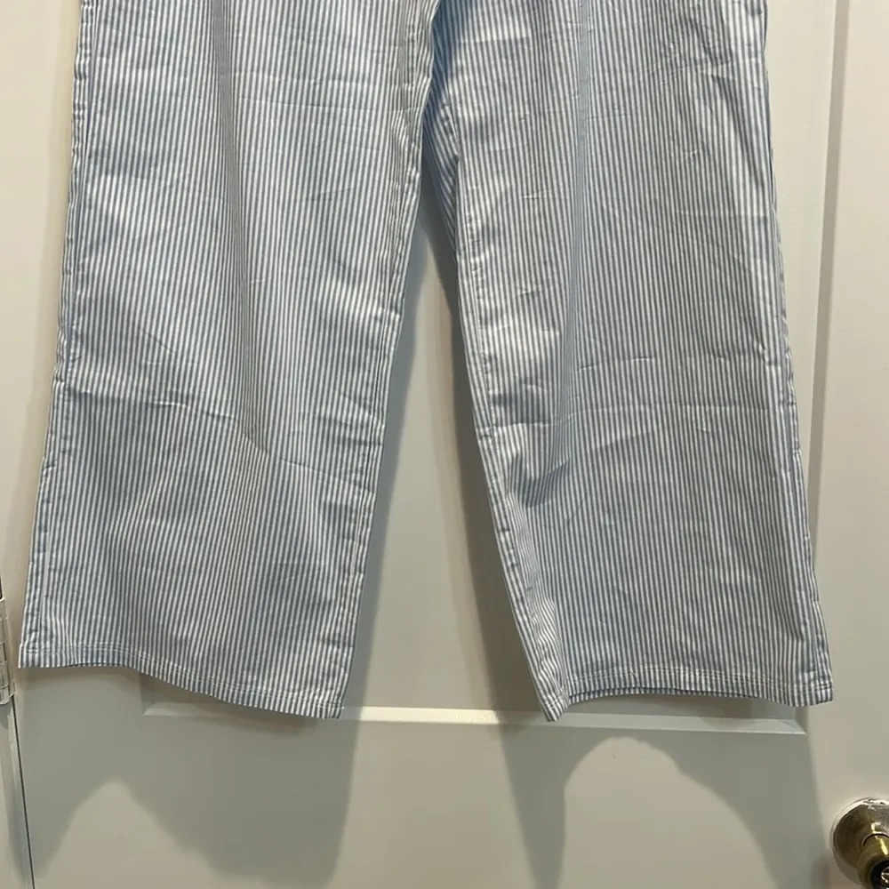 poplin wide leg sleep blue and white pj pants size small. NWOT! - Image 7