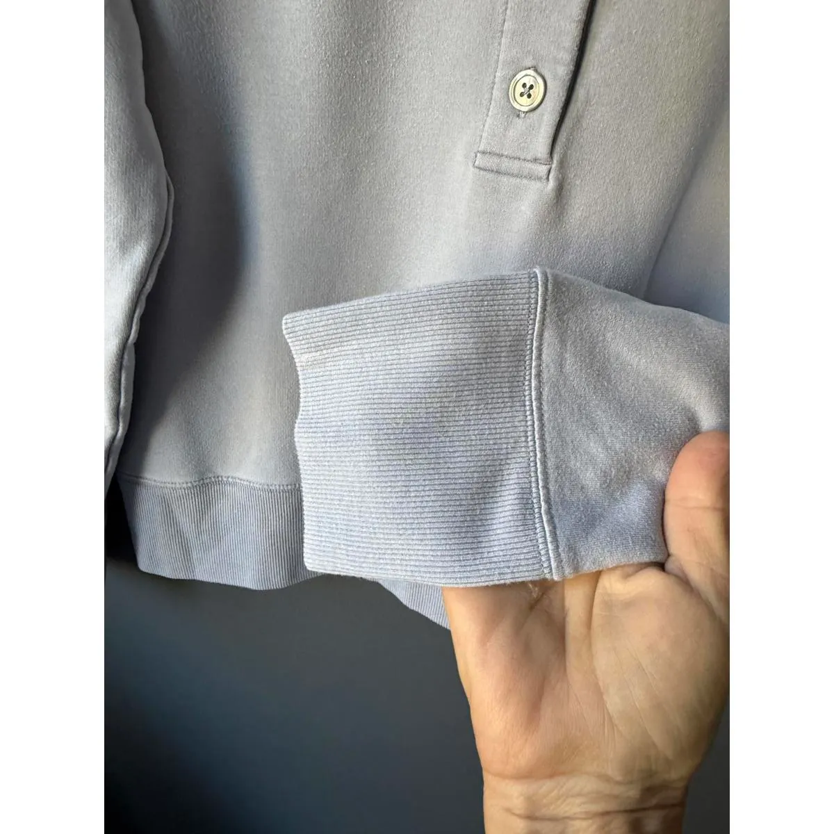 Athleta Ladie’s Light Blue  Button-Up Sweatshirt - Image 7