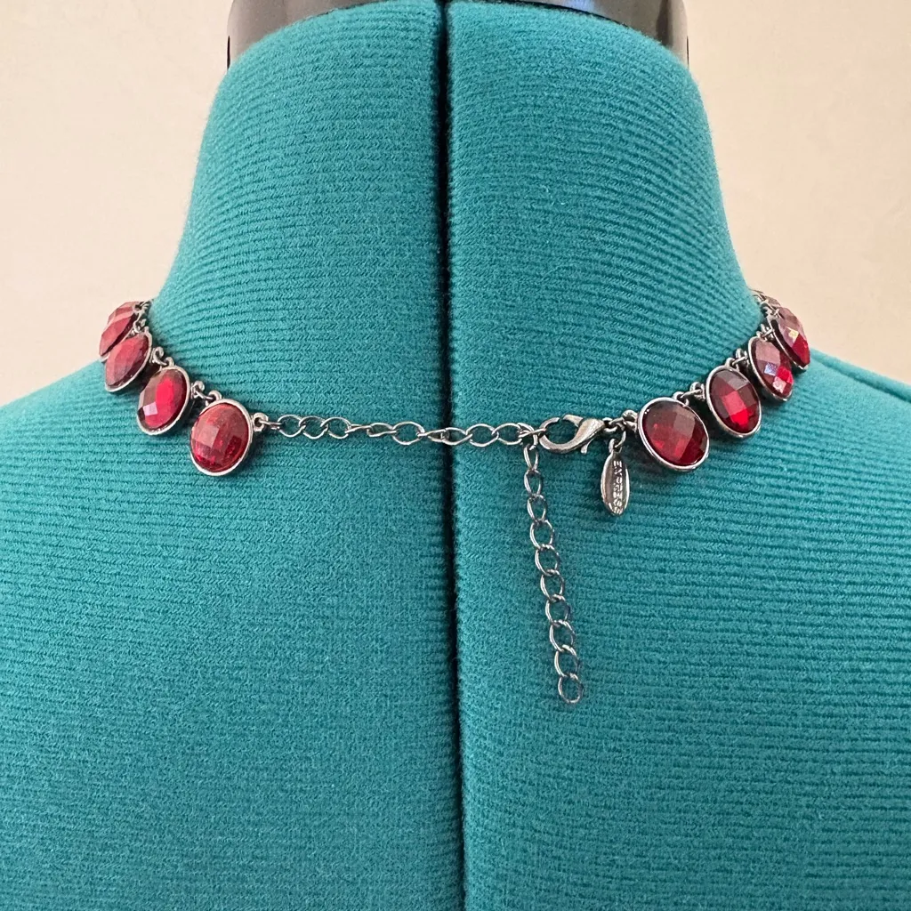 EXPRESS  Deep Red Statement Necklace - Image 3