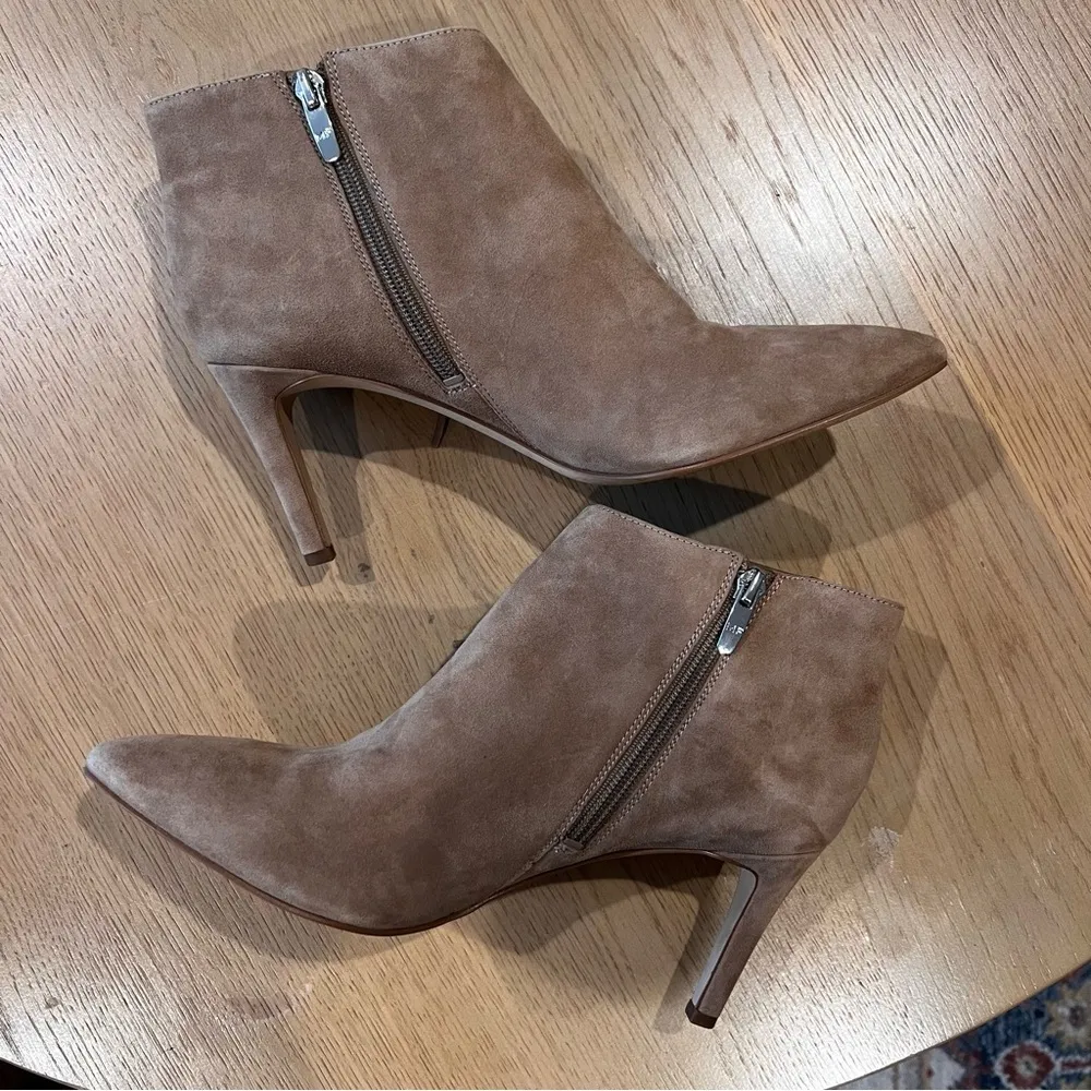 Marc Fisher Tan Fringe Heel Booties - Image 6