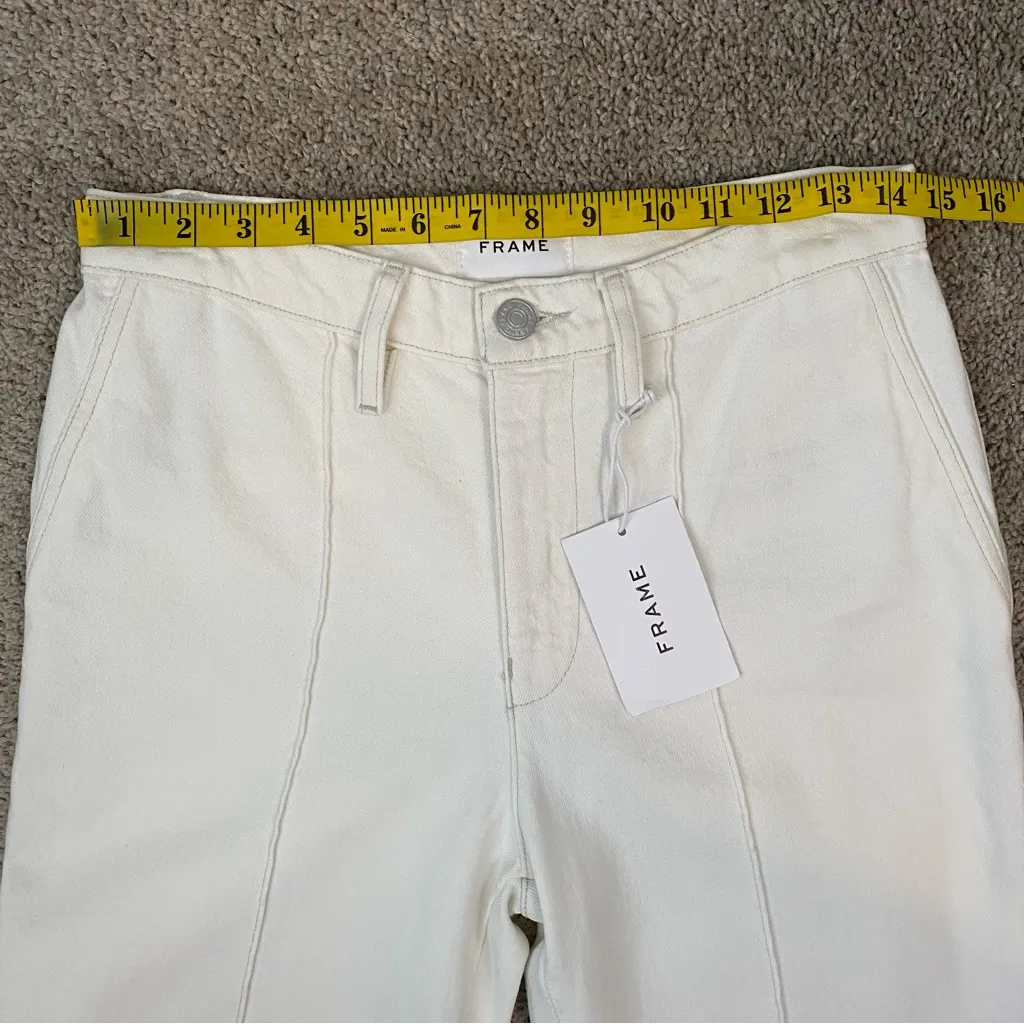 Frame‎ The Extreme Flare Trouser Jeans Au Natural Clean Ivory 26 - Image 9