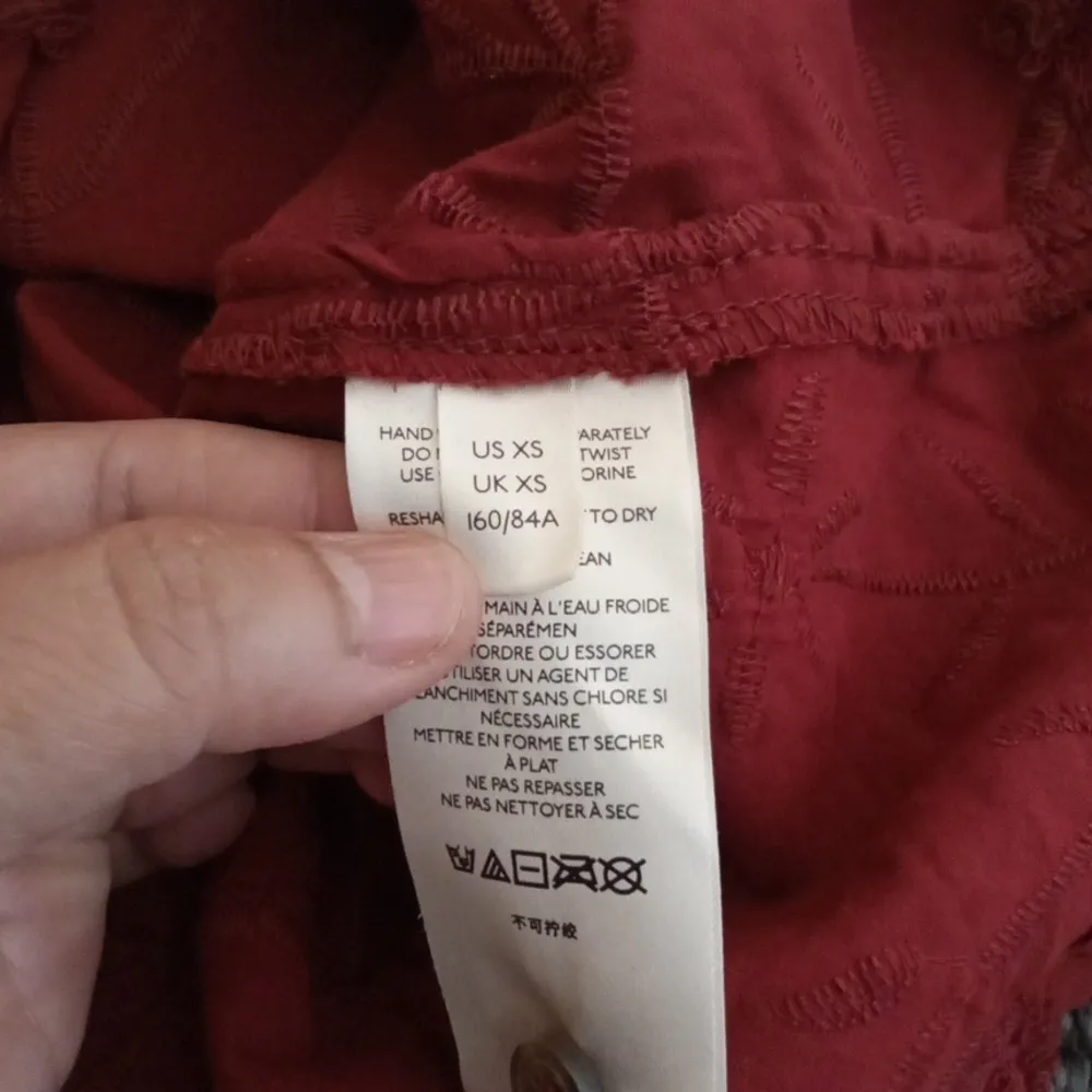 Pilcro Anthropology Whitney Textured Rasberry Trapeze Party Womens Xs - Image 5