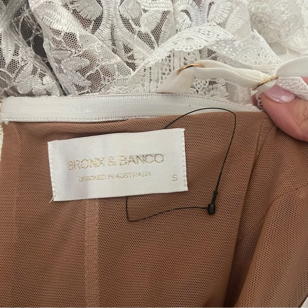 NEW NWOT Bronx & Banco Tiffany Blanc Lace Midi Dress In White - Image 10