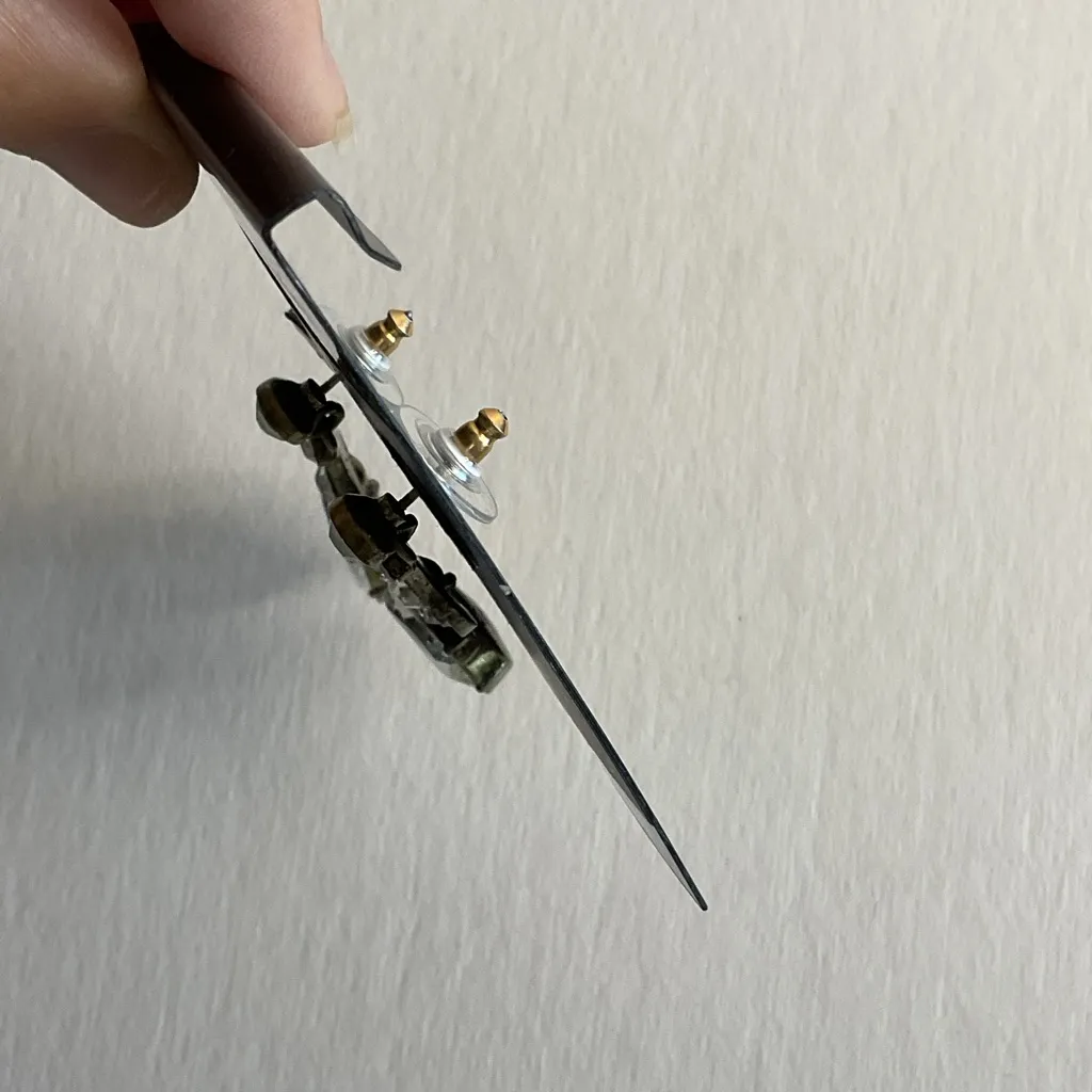 WA Studios Teardrop Crystal Drop Art Deco Earrings Silver - Image 3