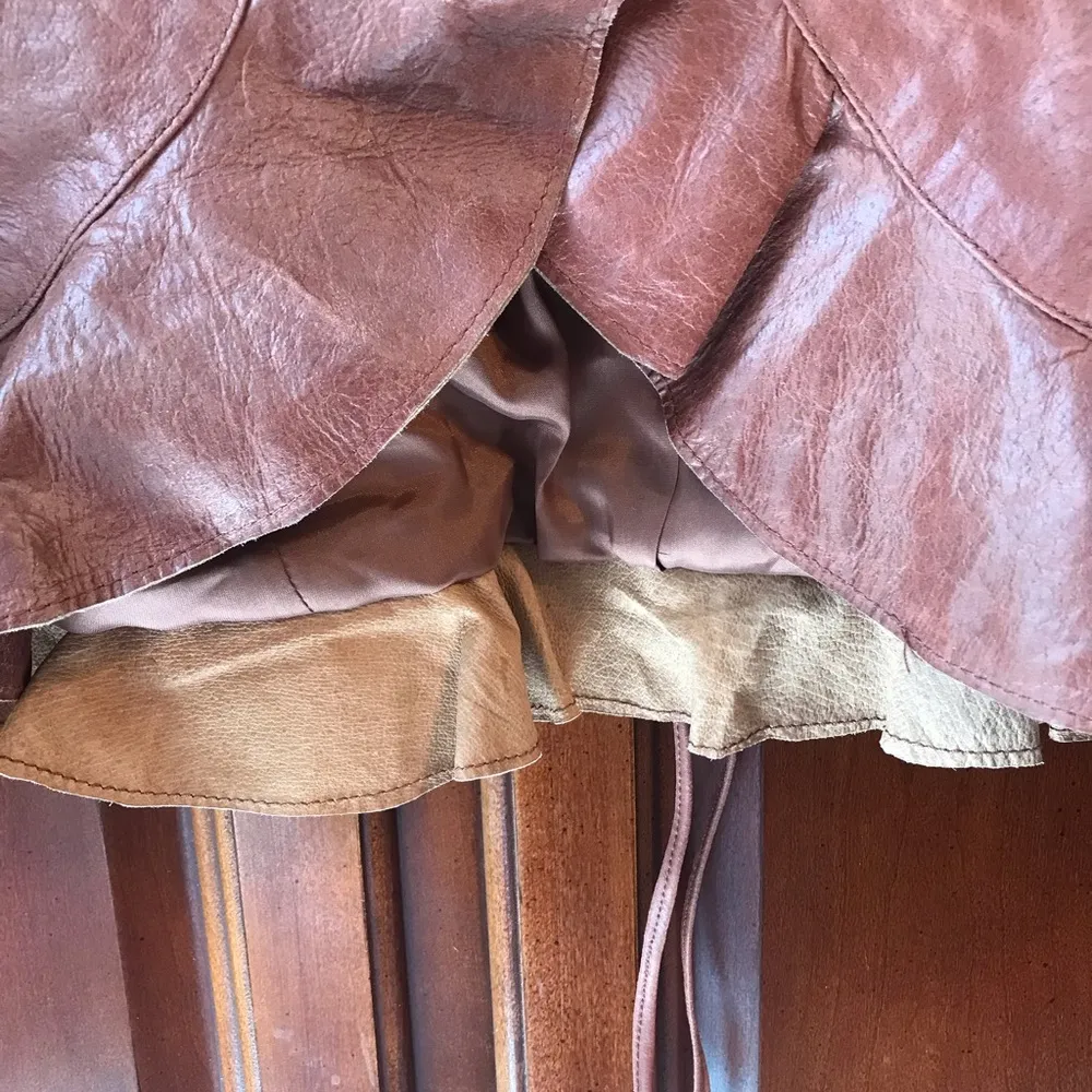 Together 100% Leather Jacket Brown Size 10 - Image 4