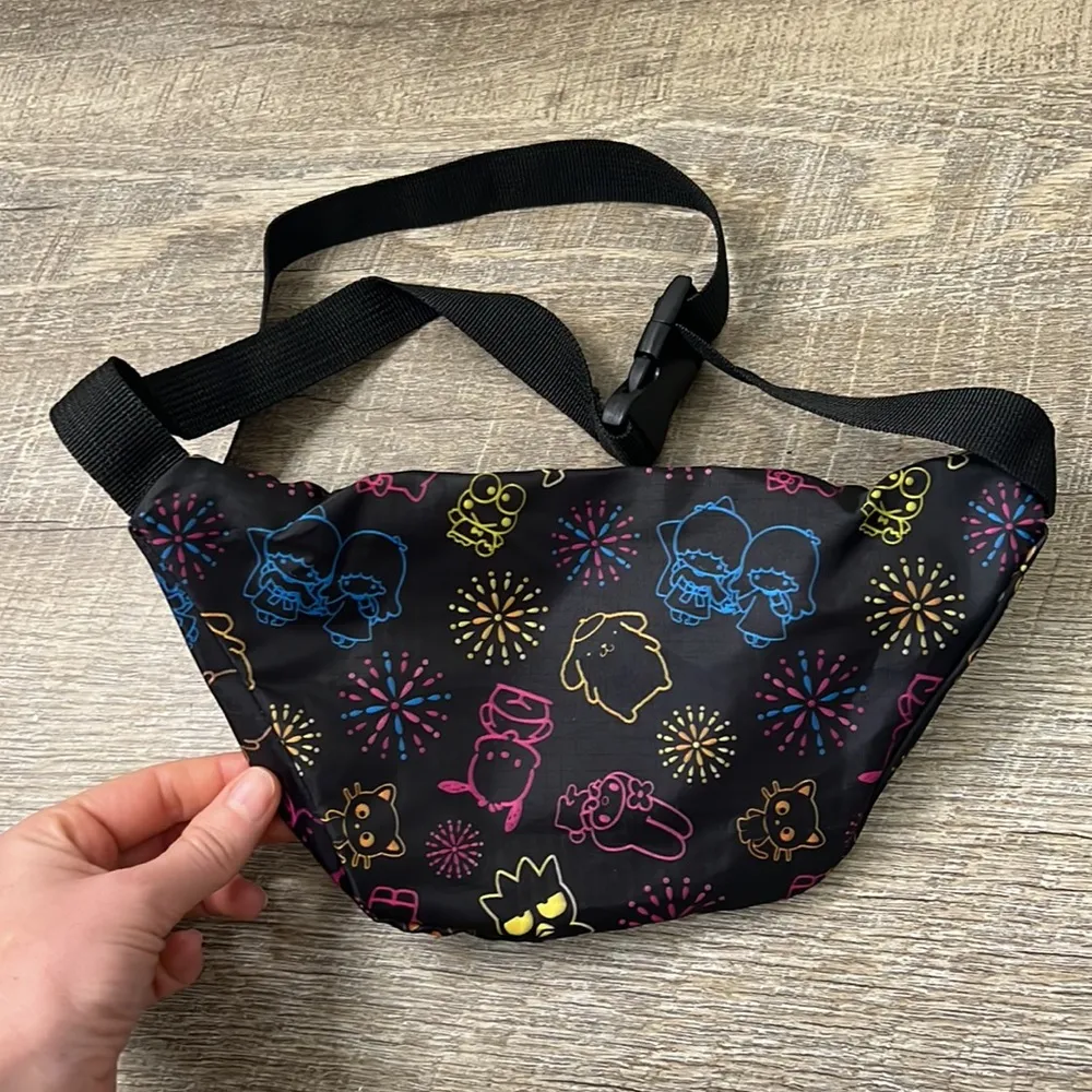 Sanrio Hello Kitty & Friends Waist Bag Fanny Pack Badtz Maru Purse Lootcrate Black - Image 4