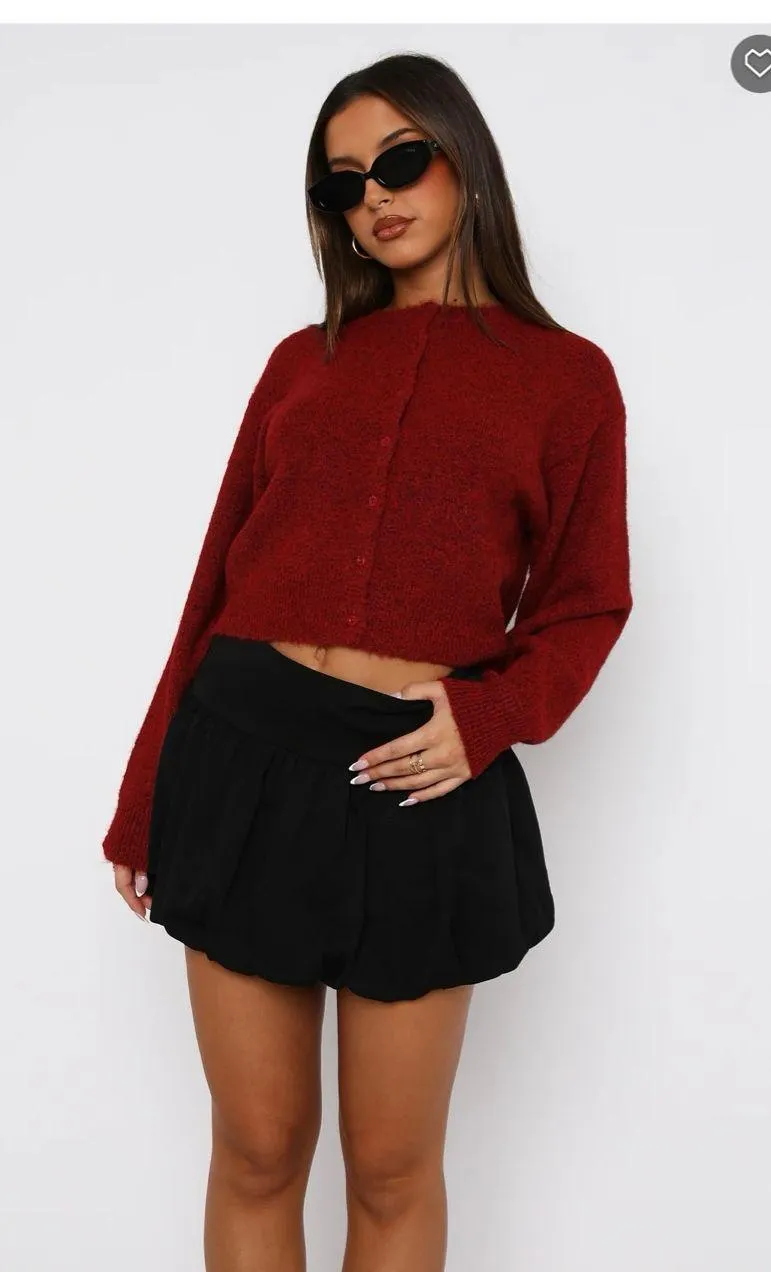 White Fox Boutique Cardigan Red - Image 3