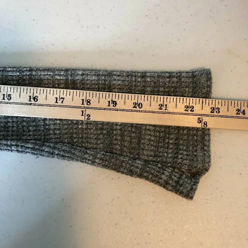 Anthropologie Postage Stamp Womens Sweater Oversized Pleated Waffle Knit Gray XS - Image 7