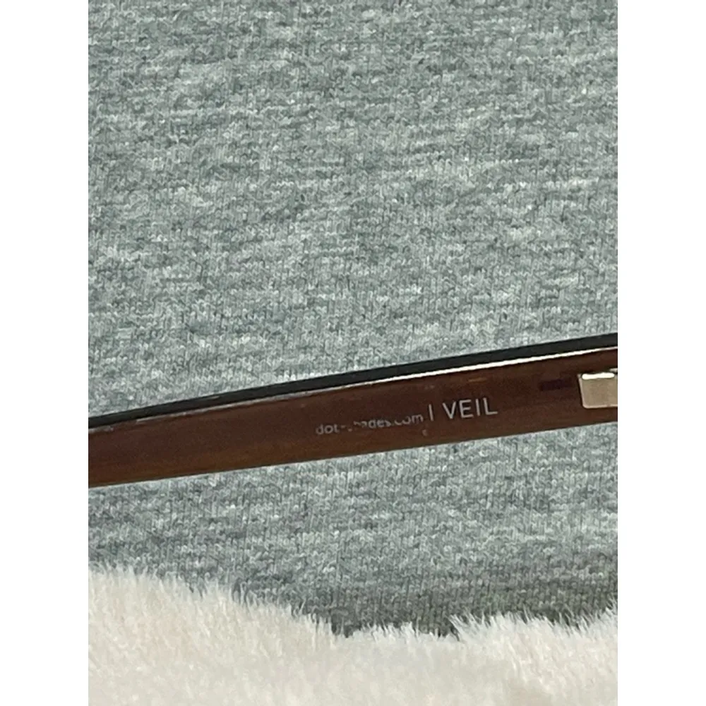 Women's Dot Dash Veil Sunglasses Brown - Image 3