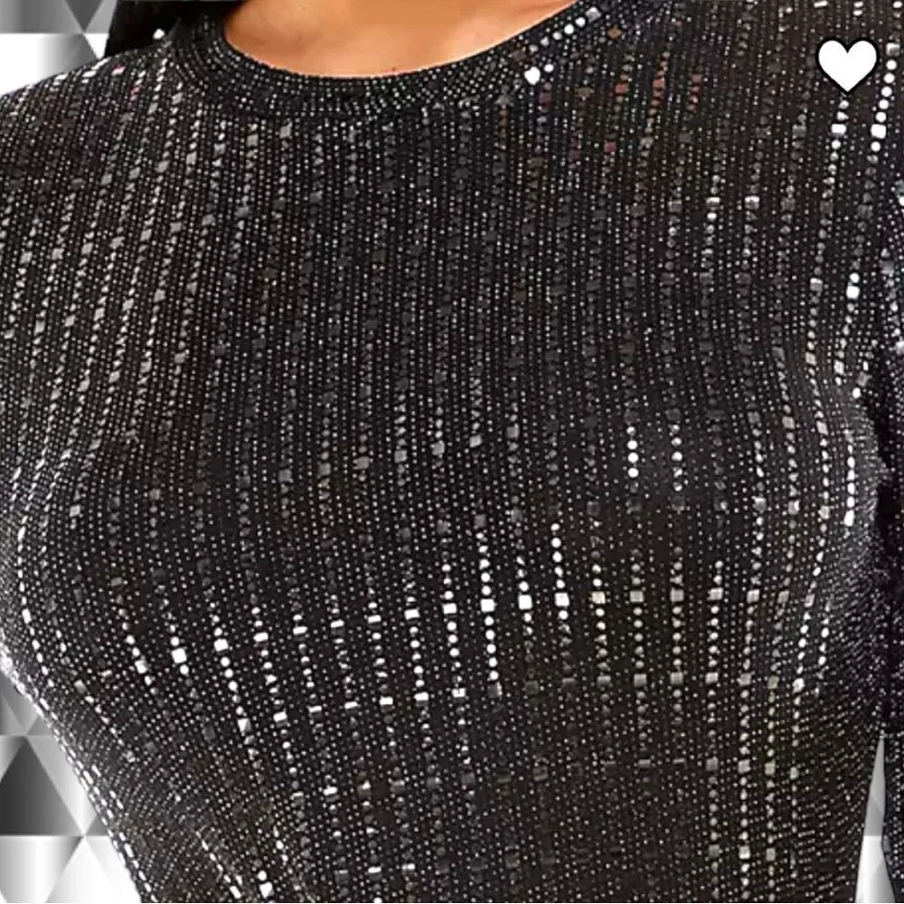 B.Darlin sexy black sequined dress! New - Image 4