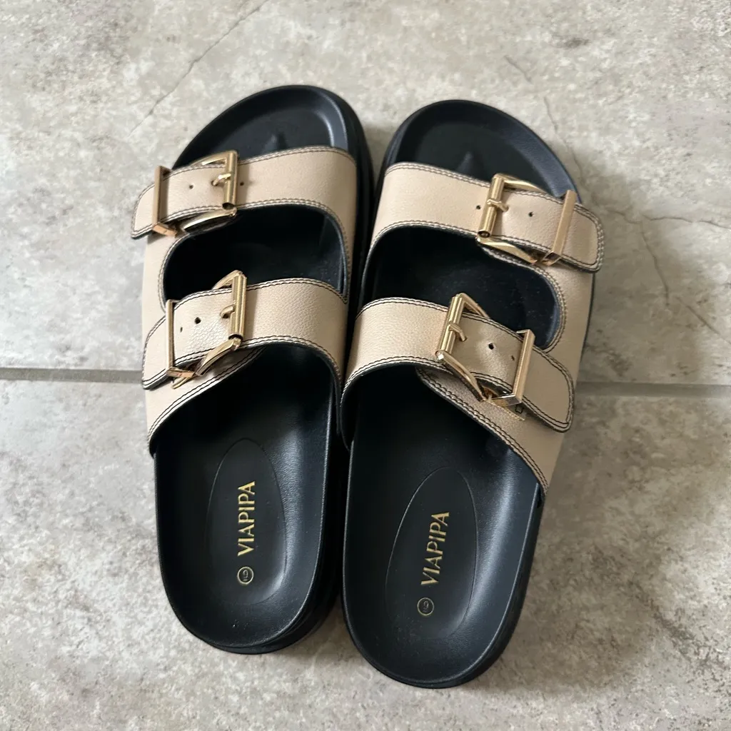 Platform buckle sandals Black Size 9 - Image 6