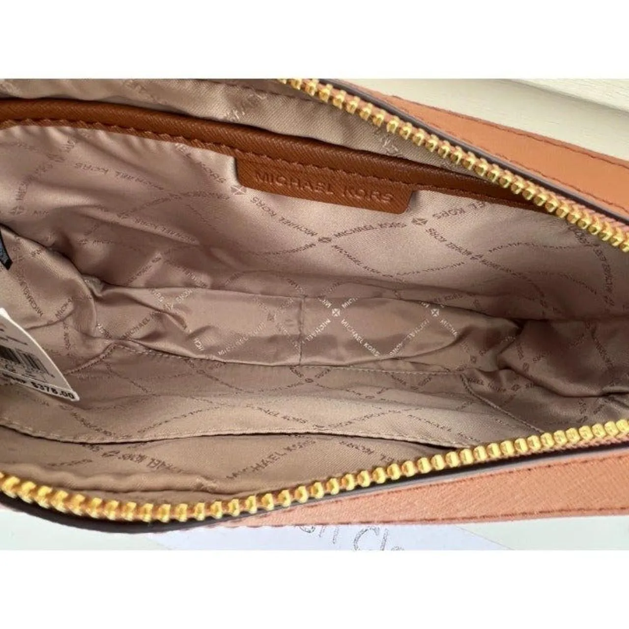 Michael Kors Vanilla Jet Set Large EW MK Signature Crossbody - Image 8