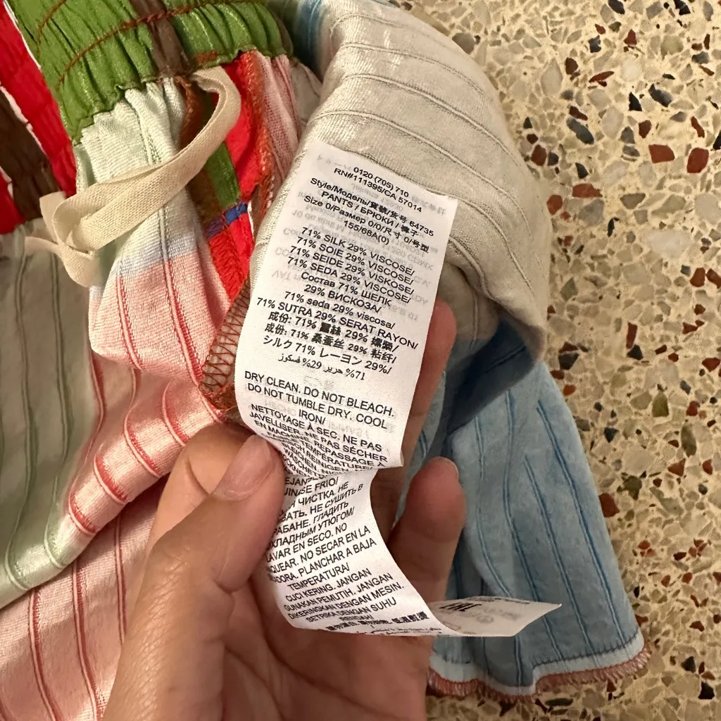 Tory burch casual pants Flora pattern 0 size - Image 7