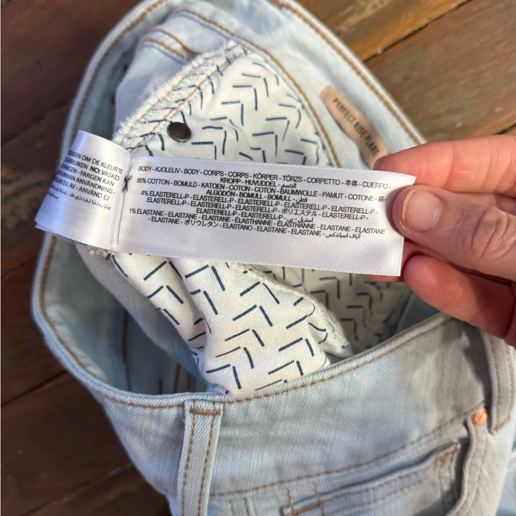 Ariat Perfect Rise Ophelia Flare Wide Leg Jeans in Ice Sz 26 💛🍄 - Image 12