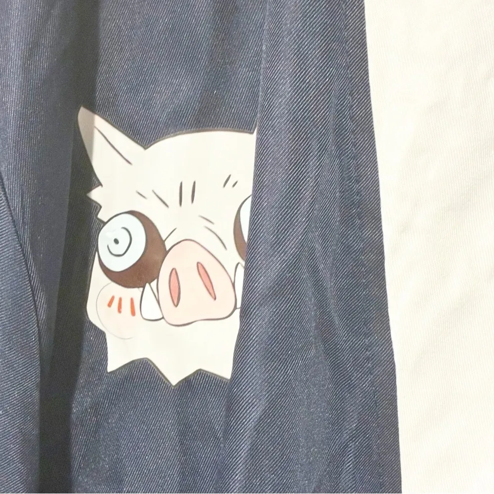 Hashibira Inosuke Japanese Anime Kimono Maid Cosplay Costume Top 3XL BYHai Blue Size 3X - Image 3