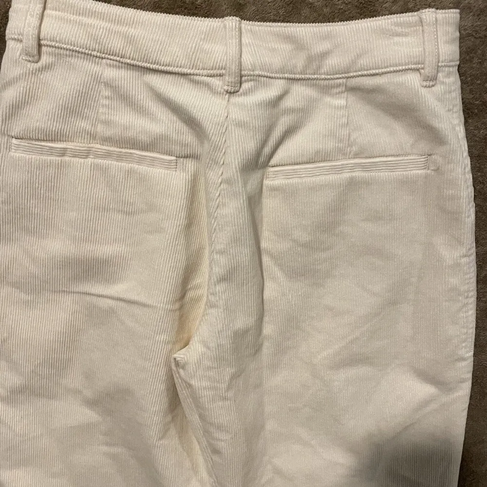 NWT $150 Club Monaco Pants Womens Sz 0 Cream Corduroy High Rise Patch Pockets - Image 6