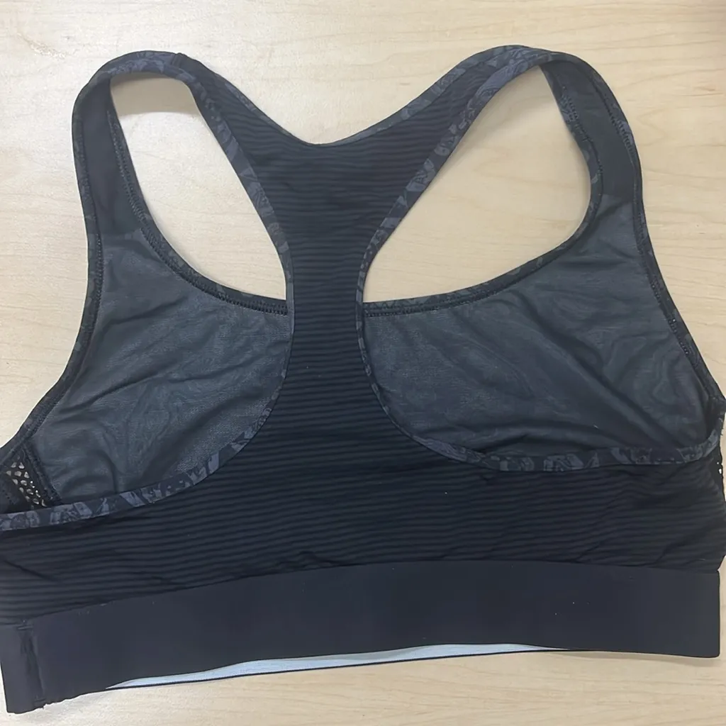 Victoria's Secret Black Floral Sports Bra. Size M - Image 2