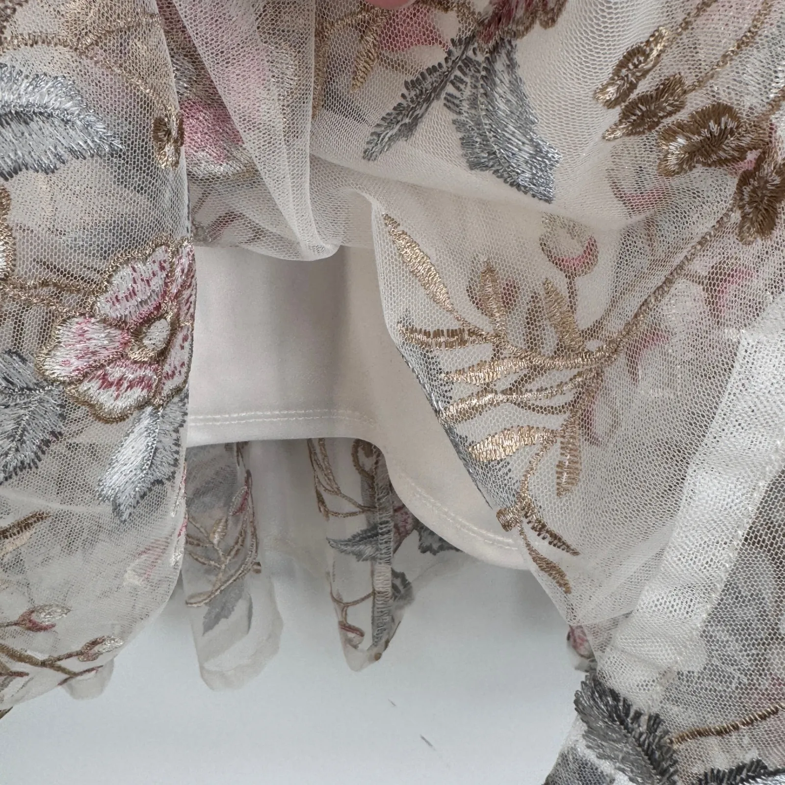 Adrianna Papell Coquette Ballet‎ Romantic Fairy Dress Womens 6 White NEW - Image 3