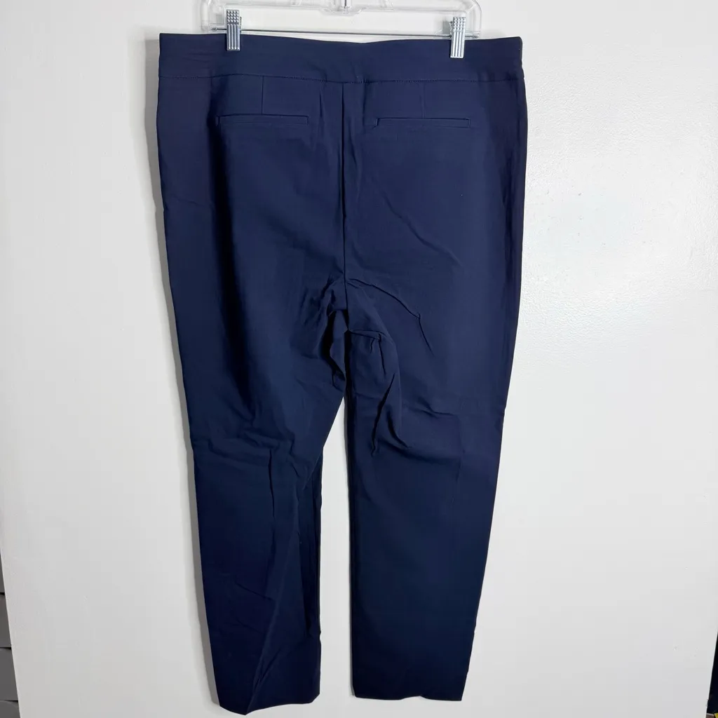NWOT Chico’s Brigitte Slim Ankle Pants Navy Size 16 Chicos 3 Pull On Stretch - Image 2