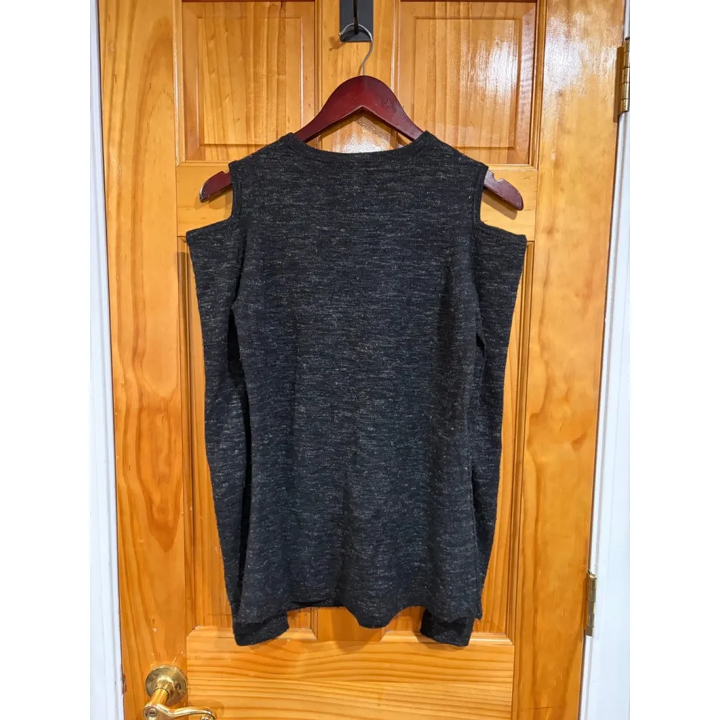 Current/Elliott Wool Blend Cold Shoulder Sweater Black Size 3 (L) – Minimalist - Image 4