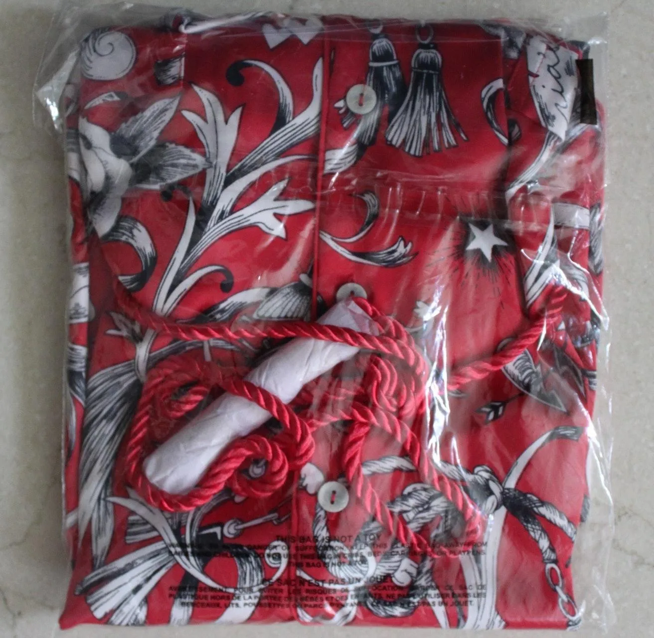 Victoria Secret | black cherry satin asian wrap top - Image 6