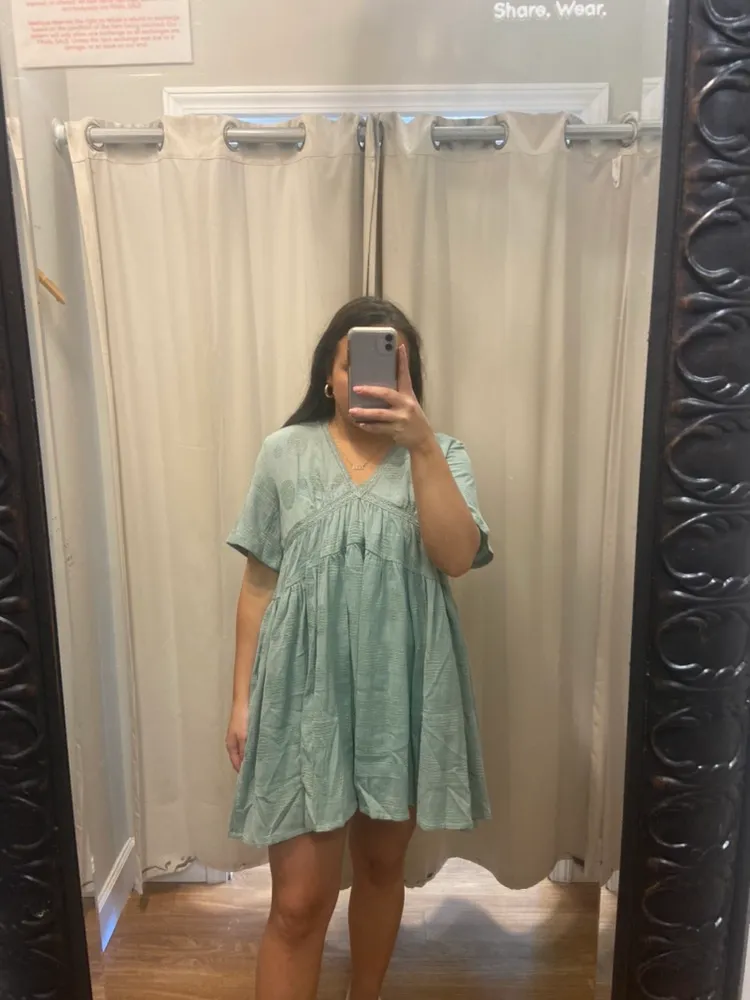 Vestique Green Mini Dress - Image 2