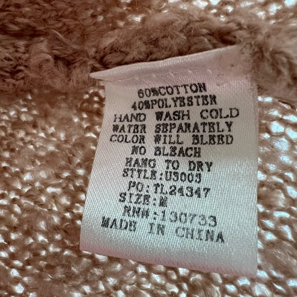 Umgee M neutral beige pullover popcorn sweater casual fall lightweight tunic - Image 6