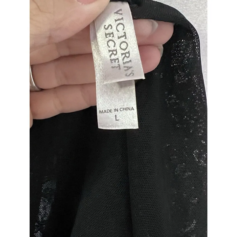 Victoria's Secret Coral Pink Babydoll Lace Sheer Cami Top Lingerie Size Large - Image 4