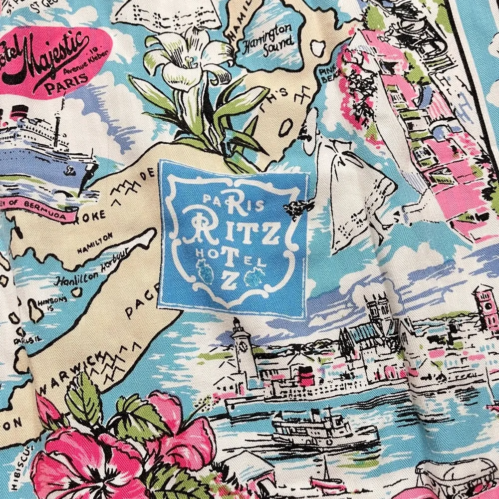 Van Heusen Skirt Floral Tropical Paris Printed Wrap L Large - Image 4