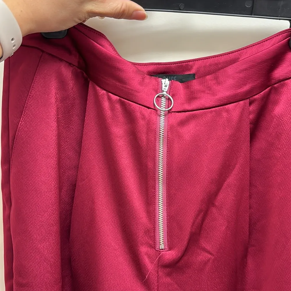 Paige Satin Elyse Jogger Pants Women’s 6 Mulberry Burgundy Wine - Image 7