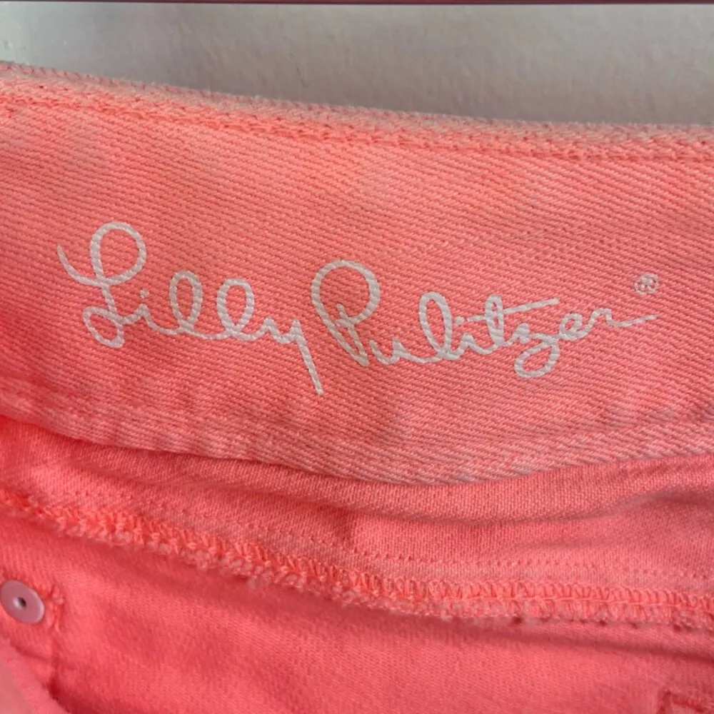 Lilly Pulitzer Neon Orange Clifton Shorts - Image 3