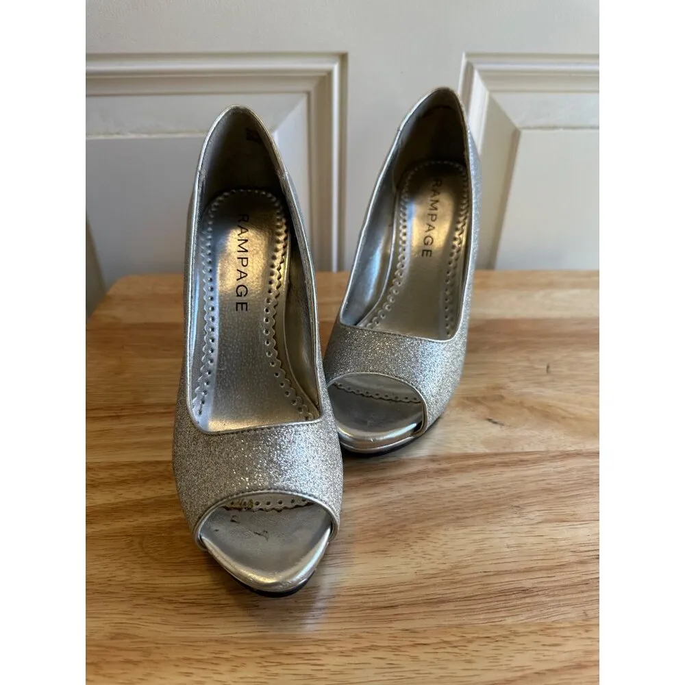 Rampage Women's Gracee Gitter Slip On High Heels Size 6M - Image 10