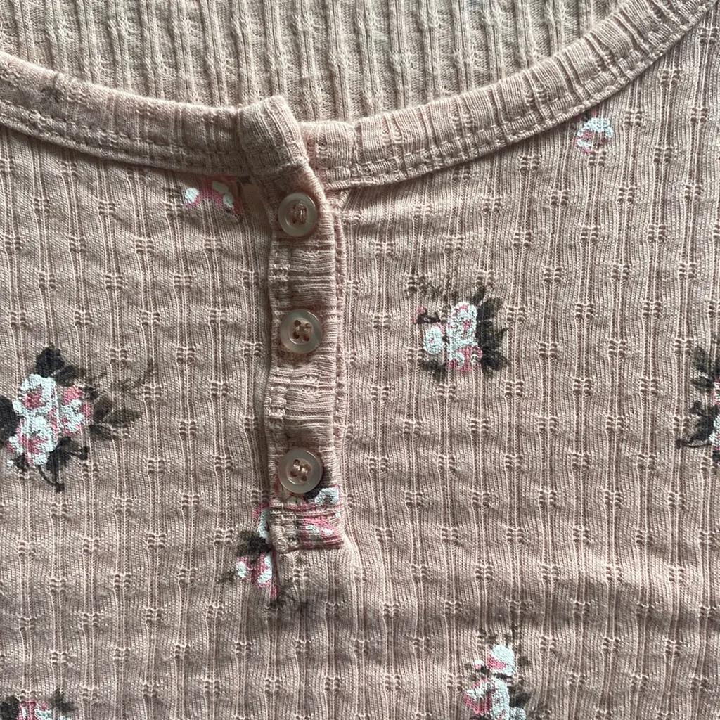 Wild Fable Pink Floral Crop Top - Image 2