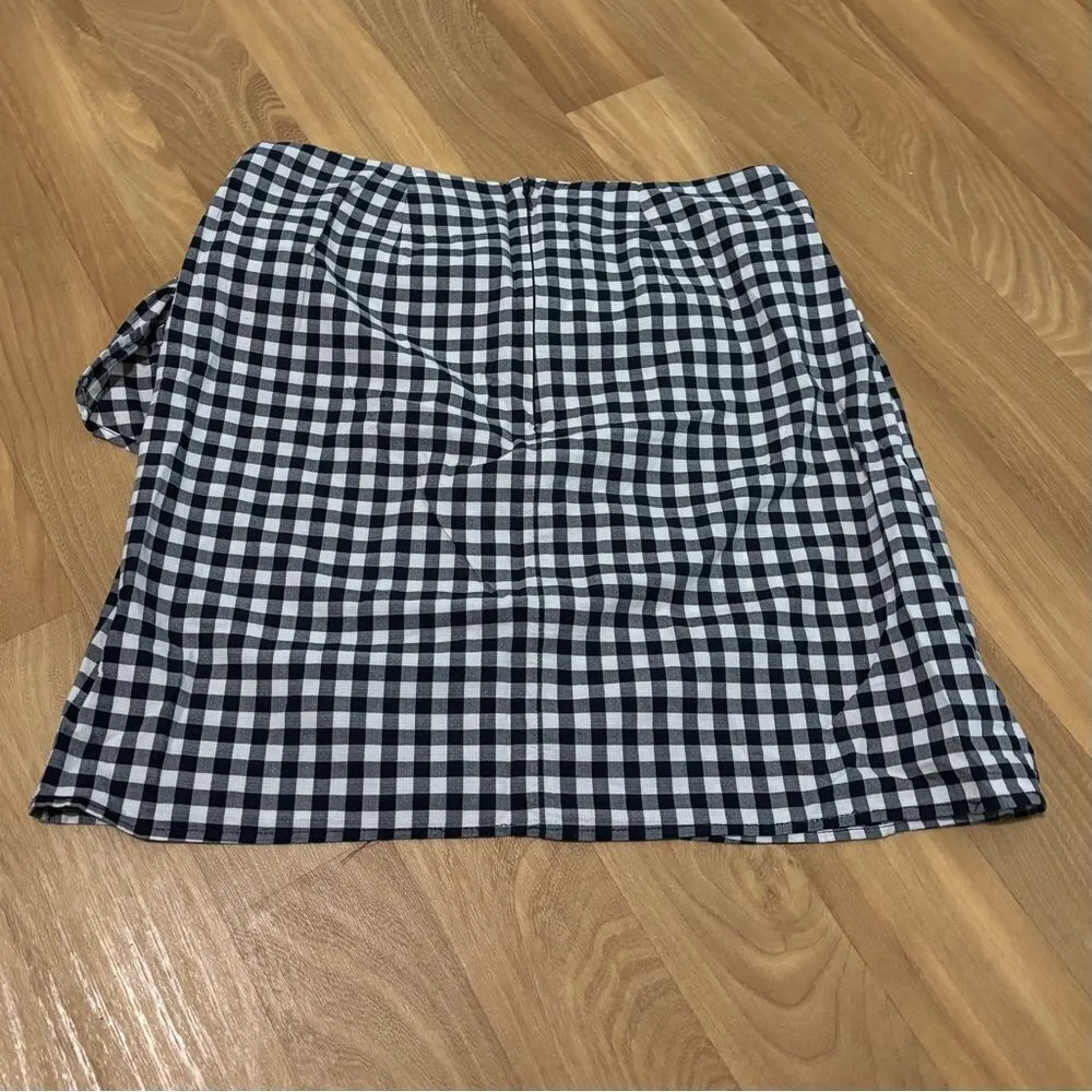 Loft Gingham Checkered Tied Wrap Skirt 4 - Image 5
